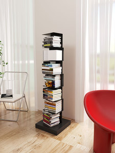 北欧网红隐形创意立体儿童转角书架落地置物架客厅家用书柜免安装
