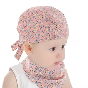 婴儿头巾帽子纯棉夏季薄款男女宝宝海盗帽0-1-2岁双层潮帽口水巾