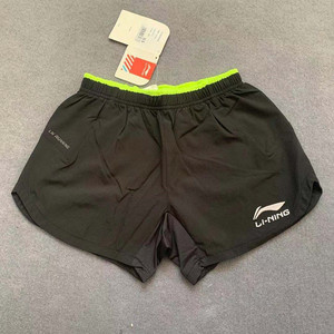 李宁正品男女夏款马拉松三分短裤跑步健身铁人三项带内衬运动微弹
