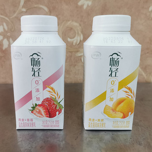伊利畅轻酸奶风味发酵乳250g10瓶燕麦黄桃草莓芦荟口味盒装奶整箱