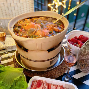 小炭炉木炭火锅炉老式家用煲汤砂锅陶土碳炉子烧烤取暖港式打边炉