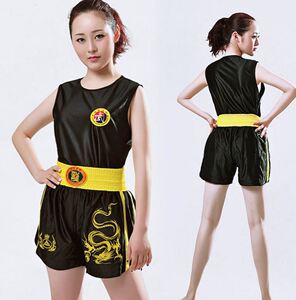 九段龙绣龙散打服套装泰拳mma拳击短裤格斗搏击训练比赛服装