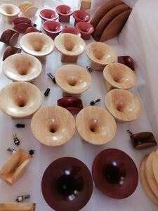 木号角喇叭花音箱旋木号角实木箱体全频寸定制订做发烧天花板