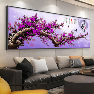 紫气东来梅花十字绣