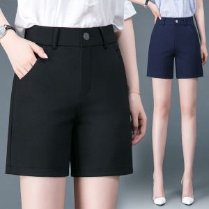 中年短裤女夏新款高腰显瘦弹力4050岁妈妈外穿休闲西装薄款四分裤