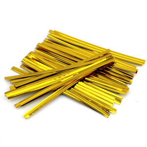 8cm金色扎带 diy模型拼装固定带金属铁丝 金丝线 铁丝封口扣绳