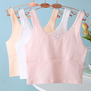 女童内衣发育期小学生内穿纯棉三四年级童文胸少女孩小背心8-12岁