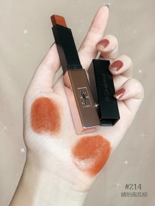 新款ysl圣罗兰小粉条 214 琥珀南瓜棕色