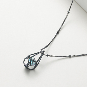 项链女纯银花芽