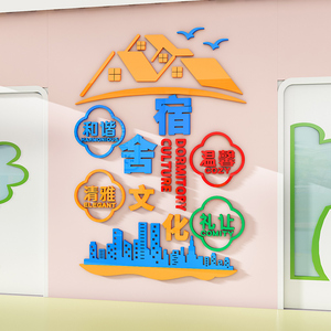 校园宿舍文化墙贴