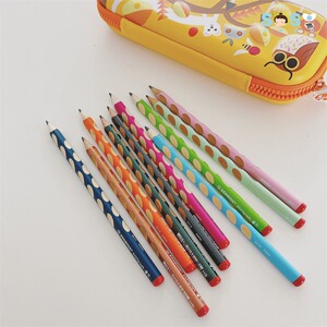 [soso全球]德国stabilo思乐笔儿童学生洞洞铅笔6支装 原木加粗杆