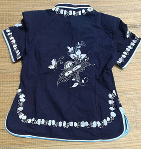 2017年夏季潮流新款女装短袖蜡染收腰显瘦民族风夏装民族服装