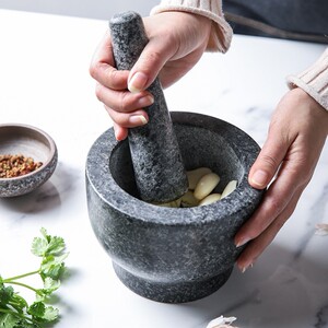 捣蒜罐儿商用擂辣椒擂钵工具石头皮蛋钵神器家用老式农村老石臼