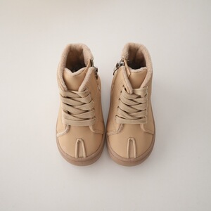 儿童棉靴棉鞋二棉冬季保暖防风防滑假分指猪脚鞋驼色短百搭男女童