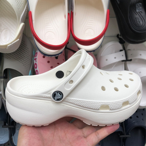 新款crocs卡洛驰女士经典云朵洞洞鞋凉鞋厚底坡跟增高沙滩拖鞋女