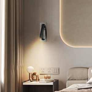 亚朵维也纳客房嵌入式壁灯开关全季酒店卧室书房可旋转床头阅读灯