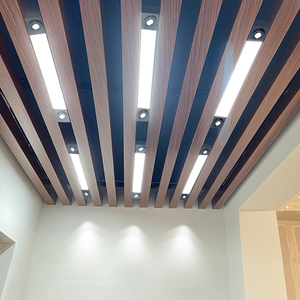 嵌入式长条吊顶灯带射灯铝暗装天花灯办公室会议室方通专用格栅灯