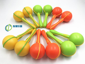 奥尔夫乐器外贸正品金宝贝塑料沙锤儿童乐器一对价