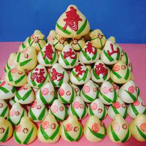 寺庙点心 供佛供品 寿桃馒头 生日老人 观世音菩萨 寿比南山