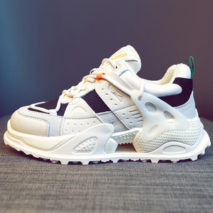 a.d hepburn 显瘦款!个性百搭流行老爹鞋女厚底增高4.5cm加绒保暖