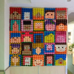 diy鸡蛋托幼儿园主题墙面构建区角创意儿童早教手工制作环创装饰