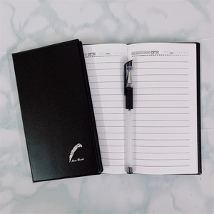 黑色皮面笔记本子48K小日记本随身便携记事本工作商务办公记录本