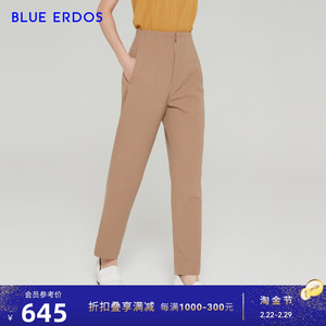 BLUE ERDOS女装 春秋舒适通勤女裤羊毛混纺休闲裤