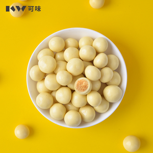 可味纯可可脂麦丽素白巧脆心巧克力豆生日礼物小包装童年怀旧零食