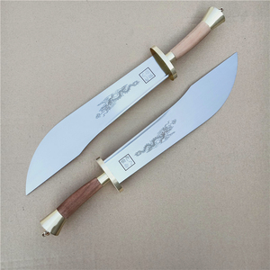 八卦刀软刀不锈钢武术器材十八般兵器双手刀表演双刀太极刀八卦刀