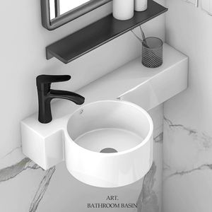 小户型迷你洗手盆单盆挂墙式卫生间阳台陶瓷超窄超小号洗脸盆面盆