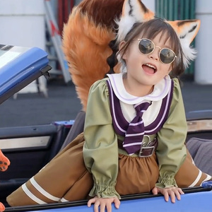 儿童疯狂尼克狐cos服装女童迪斯尼洛丽塔公主裙动物城朱迪连衣裙
