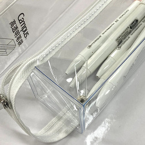 【现货】日本国誉campus透明笔袋ins风考试专用中考高考笔盒日本