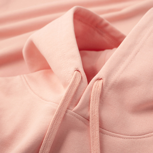 逸构旗舰店天猫310g淡粉色樱花粉开衫卫衣女淡杏粉芭比粉骚粉新疆棉