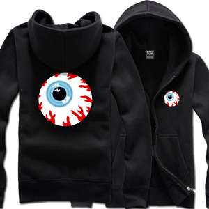 青少年明星同款男款潮牌大眼珠衣服卫衣男拉链血丝眼球凸眼睛上衣