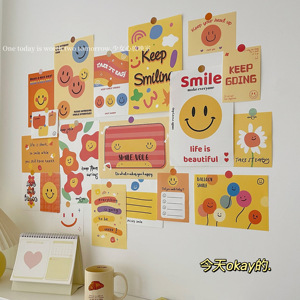 墙面装饰贴画房间卧室儿童床头墙壁布置贴纸背景墙创意小卡片海报
