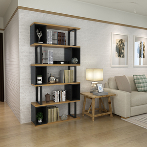 简约现代书柜书架隔断置物架客厅落地电视墙装饰架创意收纳展示架