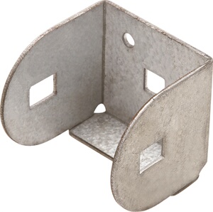 组装栏杆配件锌钢铁艺护栏配件大全u型卡两包三包铁皮固定件外卡