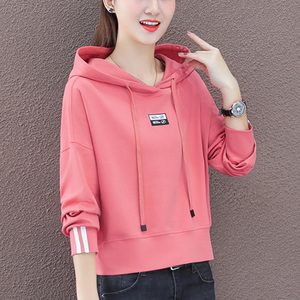 短款卫衣女装2021年新款ins潮时尚韩版宽松早春季上衣服春天外套
