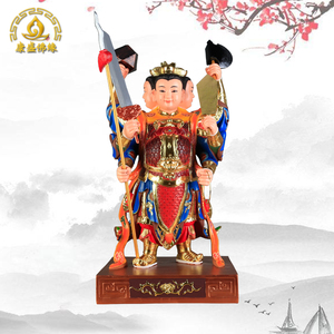 哪吒三太子佛像三头六臂三太子神像玻璃钢彩绘家居风水摆件