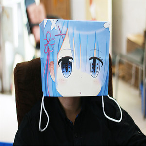 头套纸袋模型 哔哩哔哩bilibili 初音头套异世界 动漫纸袋二合一