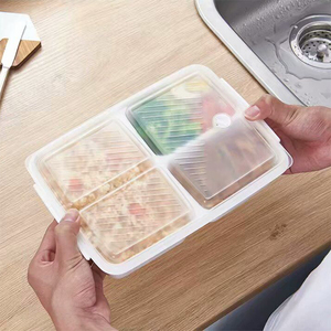 高品质便携快餐盒日式餐盒便当环保带盖食品级厨房食物储存盒分格