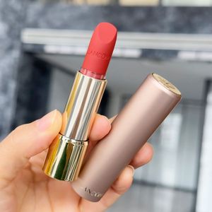 兰蔻菁纯柔雾哑光唇膏3.4g哑光口红196号显白朱砂橘胡萝卜色持久