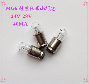 MG6灯泡6.3V12V24V28V40MA36V30MA精密仪器仪表盘电玩电柜指示灯
