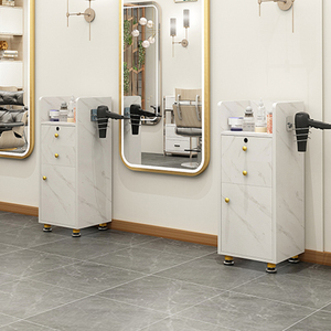 简约理发店工具柜发廊专用抽屉式工具台美发储物柜剪发镜台小柜子