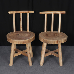 香樟木客椅创意原木靠背椅原宿实木家具经济原生态家用椅子简约