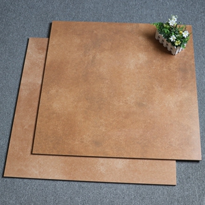 浅咖啡色80x80瓷砖火锅店客厅商铺哑光防滑地砖家具店复古仿古砖