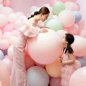 18寸马卡龙彩色大气球创意生日派对婚纱照道具装饰婚庆场地布置