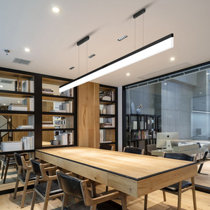 led长条灯现代简约办公室吊灯创意个性商业照明工程吧台餐厅灯具