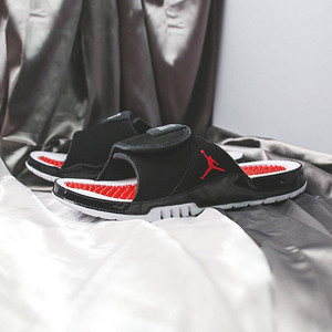 耐克男鞋air jordan hydro 11 aj11康扣黑红魔术贴运动拖鞋aa1336