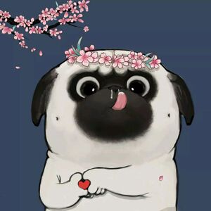 新款印花正品dmc十字绣卧室玄关儿童房卡通动漫画可爱小狗巴扎黑